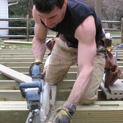 Mark building deck