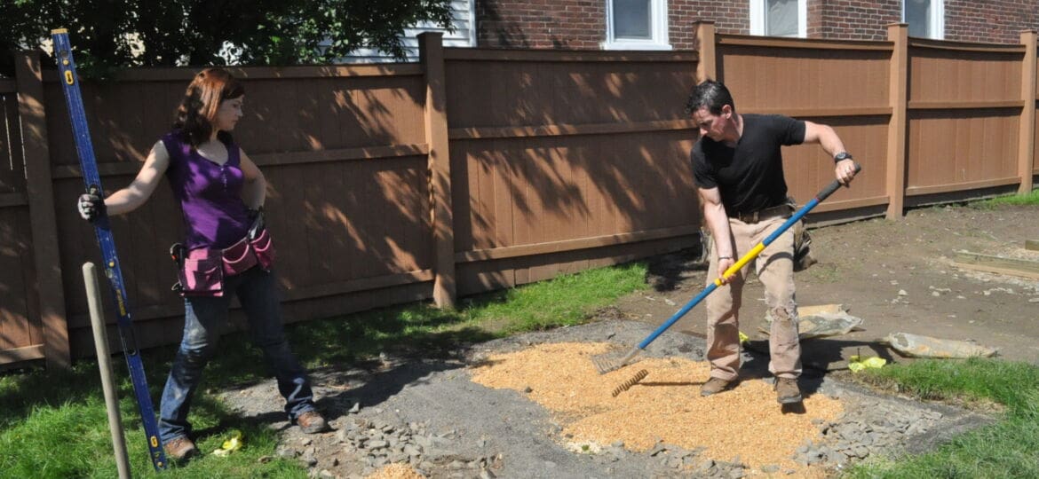 Mark and Theresa do site work for a wood playset tips