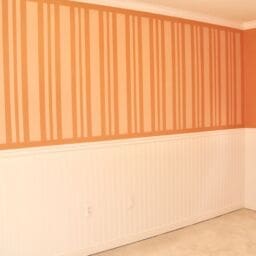 ‣ MyFixitUpLife Heise Nursery 2 After beadboard orange stripes