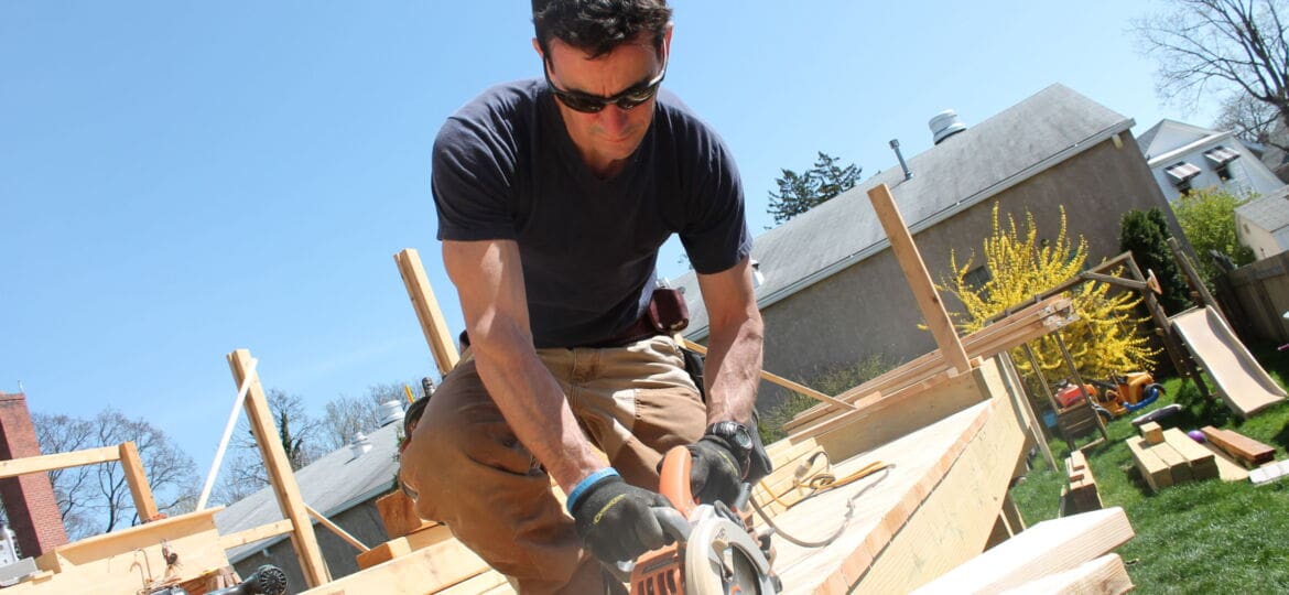 How to cut deck boards.