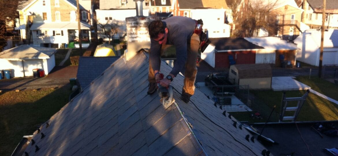 Cutting in ridge vent