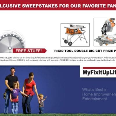 Ridgid Double-Cut Prize Pack entry