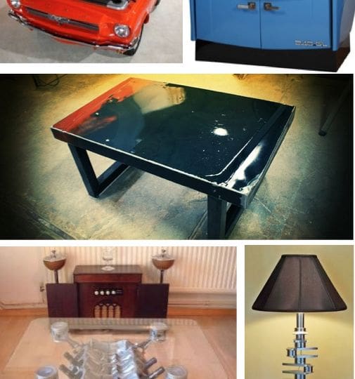 Car parts Man Cave decor Pinterest