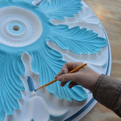 Painting Holiday Card Holder Medallion Fypon