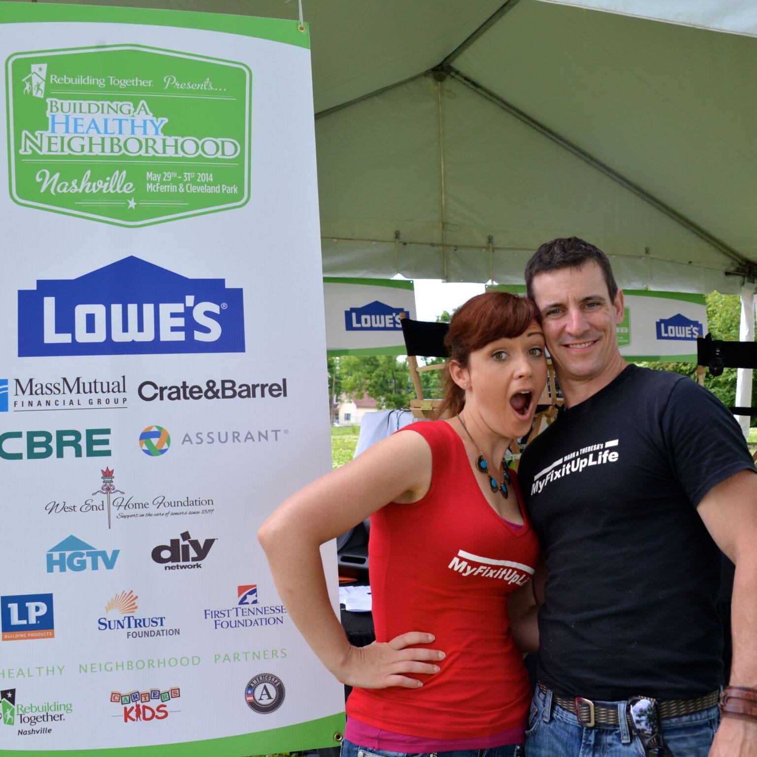 ‣ MyFixitUpLife MyFixitUpLife hosts Mark & Theresa are psyched to be part of Rebuilding Together's Building a Healthy Neighborhood project in Nashville