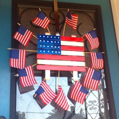 Patriotic door decoration on a Therma Tru Door MyFixitUpLife