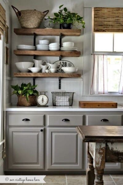 ‣ MyFixitUpLife open shelves kitchen