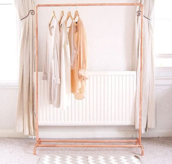 Copper clothing rack HossDesign