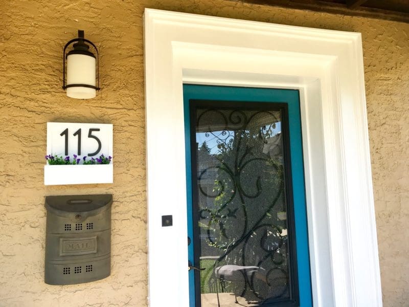 House Numbers Planter Box MyFixitUpLife AFTER door