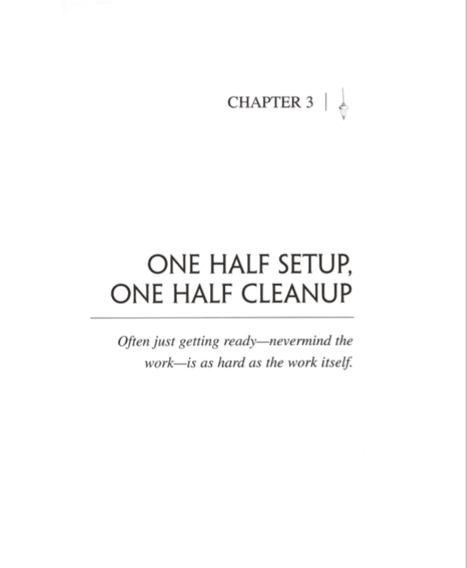 The Carpenters Notebook_One Half Setup One Half Cleanup