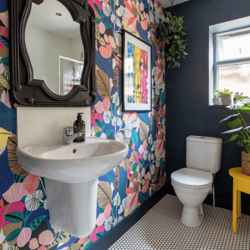 WALLPAPER REPUBLIC Overgrown Wallpaper dark floral wallpaper MyFixitUpLife