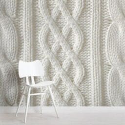 ‣ MyFixitUpLife Cream-Knitted-Jumper-Wallpaper-Mural