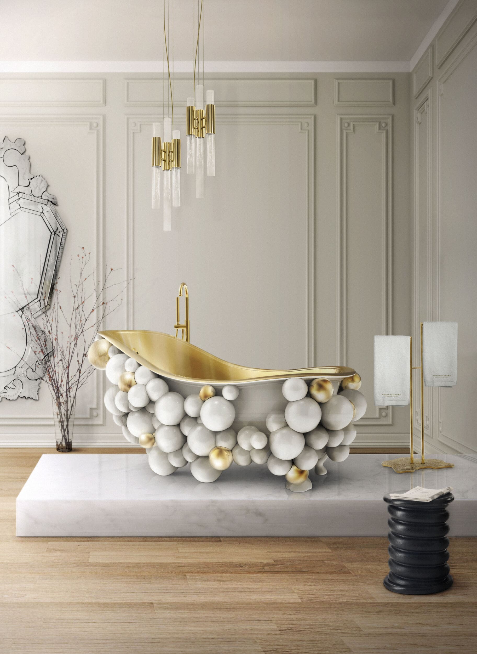 Bathroom-chandelier-over-tub-Lighting-Waterfall-Pendant