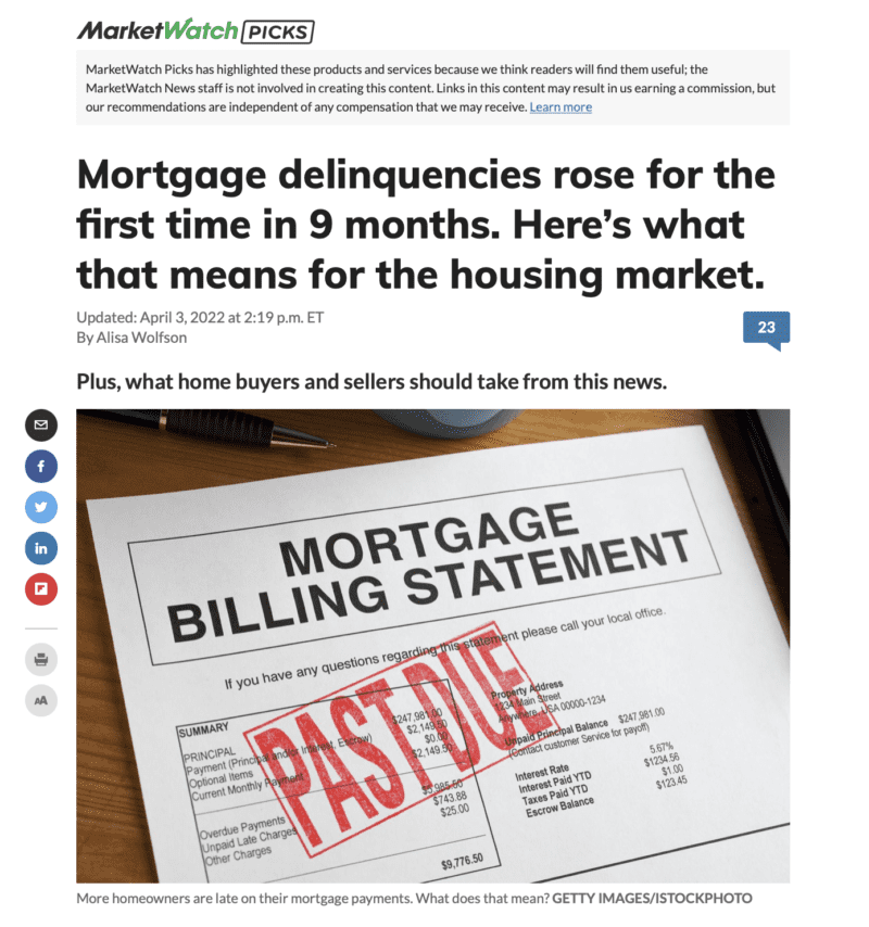 ‣ MyFixitUpLife mortgage home foreclosures 2022 delinquencies 