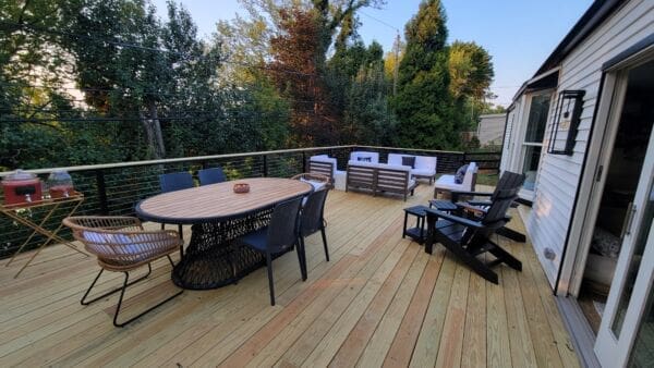 ‣ MyFixitUpLife MyFixitUpLife deck wood remodel after RailFX cable railing system