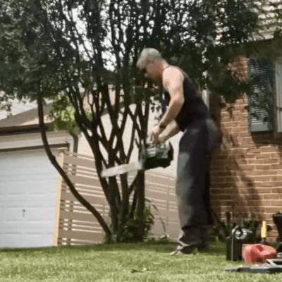 Cut down tree chainsaw - Mark -MyFixitUpLife