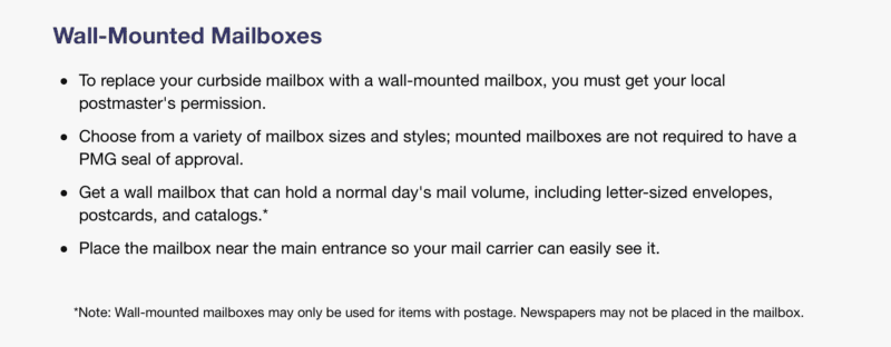 ‣ MyFixitUpLife USPS has guidelines for hanging mailboxes