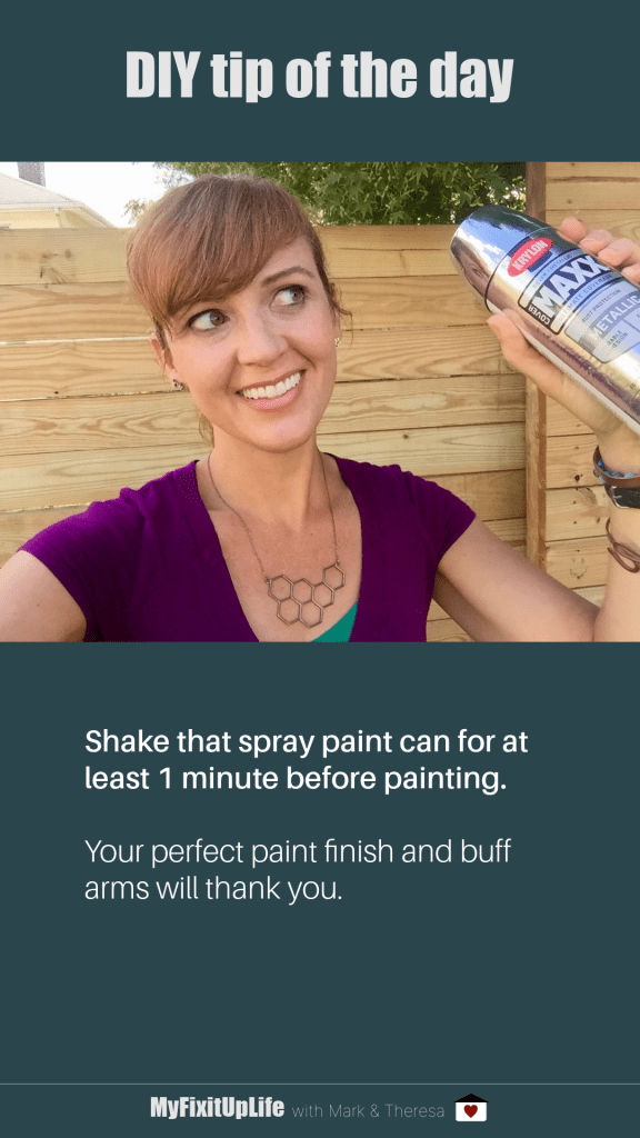 ‣ MyFixitUpLife DIY Home Tip Shake Spray Paint MyFixitUpLife