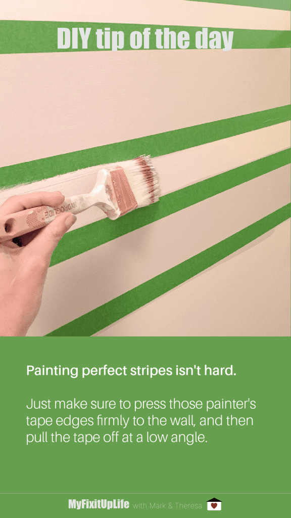 ‣ MyFixitUpLife DIY Home Tip Paint Stripes MyFixitUpLife