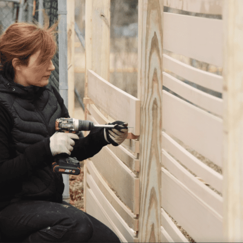 Theresa-Worx-20V-drill-privacy-screen-MyFixitUpLife-