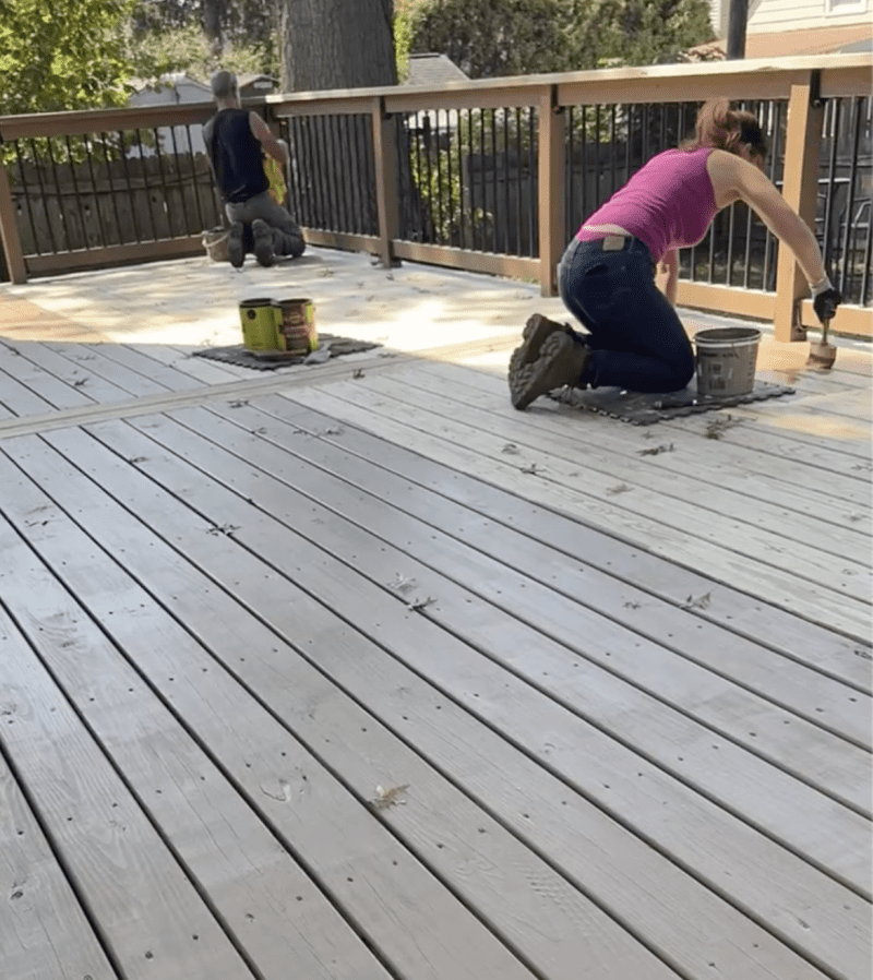 how to stain a pressure treated wood deck - myfixituplife - cabot